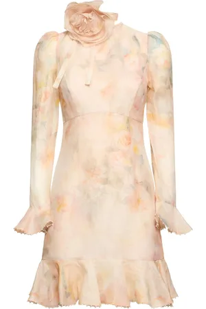 ZIMMERMANN Abito Mini Crush In Seta E Lino