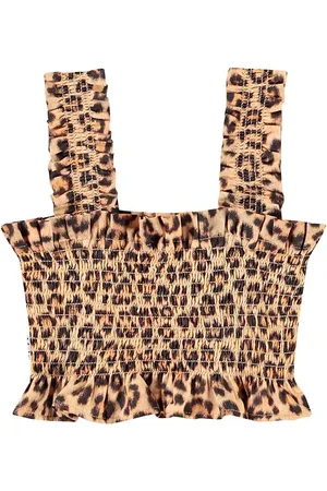 Molo Crop Top In Popeline Di Cotone Stampato