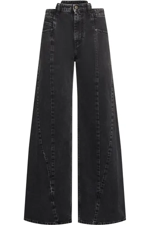Maison Margiela Jeans Larghi Asimmetrici In Denim Di Cotone