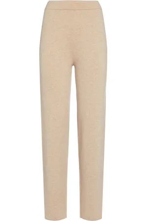 Max Mara Pantaloni Dritti Larix In Maglia Di Misto Cashmere