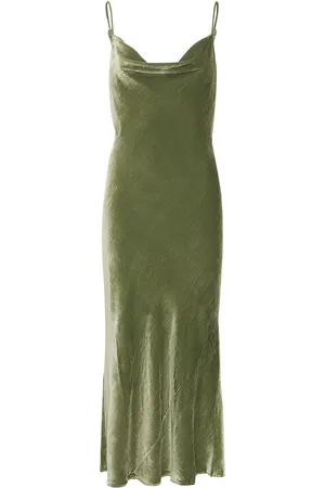 Reformation Vestito Midi Salamanca In Velluto
