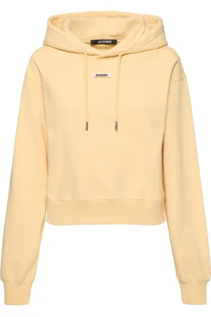 Jacquemus Felpa Cropped Le Hoodie Gros Grain In Cotone