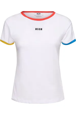 Msgm T-shirt In Jersey Con Logo