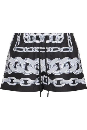 VERSACE Shorts Mare In Nylon Stampato