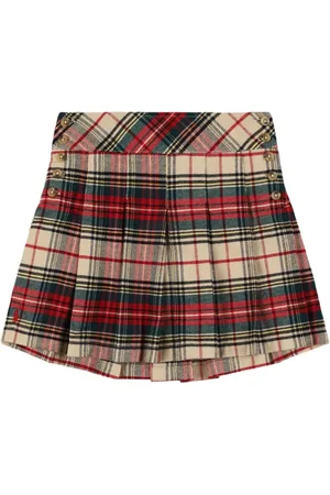 Ralph Lauren Gonna In Cotone Stampa Quadri Con Pinces
