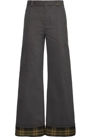 Burberry Pantaloni Larghi In Nylon E Cotone