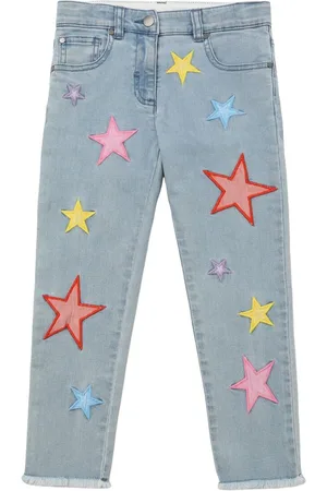 Stella McCartney Jeans In Cotone Stretch Con Stelle
