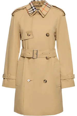 Burberry Trench Lungo Doppiopetto In Tela