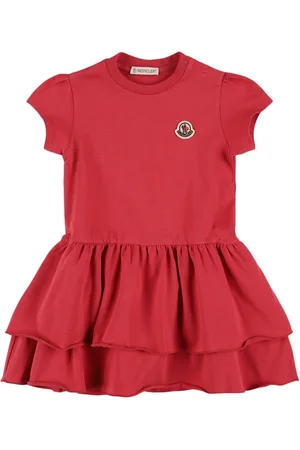 Moncler Vestito In Misto Cotone Con Logo