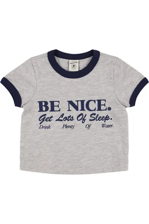 Sporty & Rich T-shirt Be Nice In Misto Cotone Con Stampa