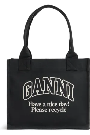 Ganni Borsa Shopping Grande Easy In Denim