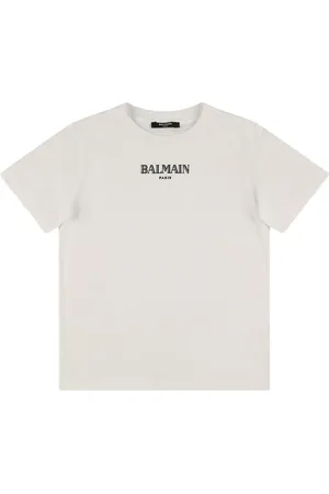 Balmain T-shirt In Jersey Di Cotone Stampato