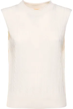 Guest In Residence Gilet In Maglia Di Cashmere A Trecce