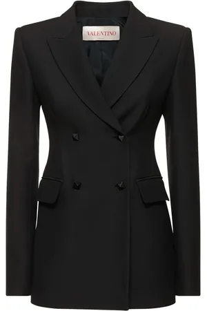 VALENTINO Blazer Doppiopetto In Crepe Di Lana E Seta