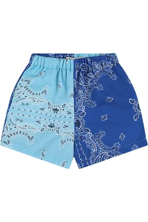 The New Society Shorts In Popeline Di Cotone Stampato