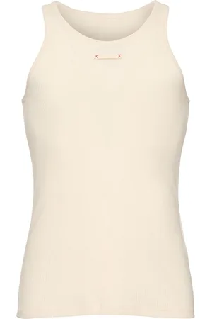 Maison Margiela Tank Top In Cotone E Lyocell