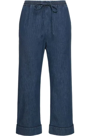 VALENTINO Pantaloni Larghi In Denim Chambray