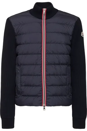 Moncler Cardigan In Cotone Imbottito Con Zip