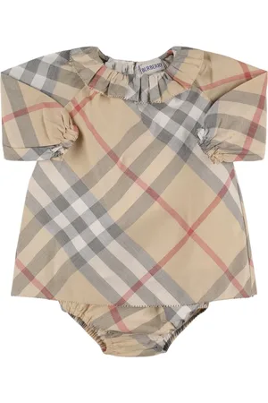 Burberry Vestito E Culotte In Cotone Check