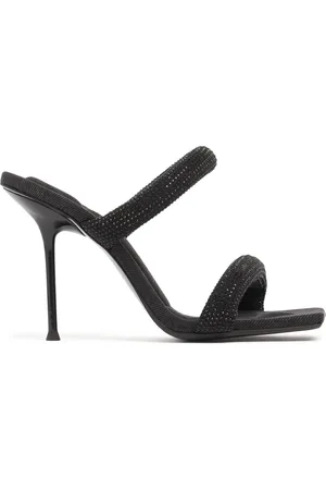 Alexander Wang Sandali Julie In Denim Con Hotfix 105mm