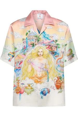 Casablanca Camicia A Maniche Corte In Seta