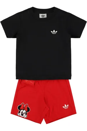 adidas T-shirt E Shorts In Jersey Di Cotone Stampato