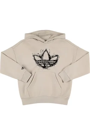 adidas Felpa In Misto Cotone Con Logo E Cappuccio