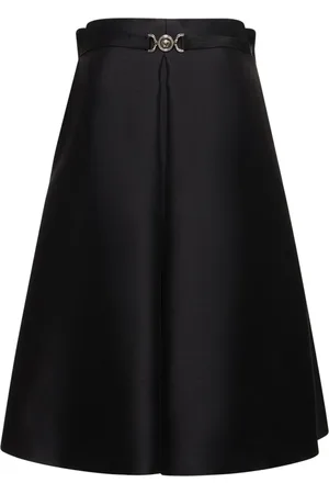 VERSACE Vestito In Twill Di Lana E Seta