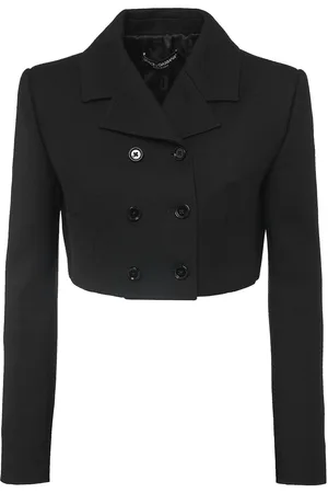 Dolce & Gabbana Blazer Cropped Doppiopetto In Crepe Di Lana