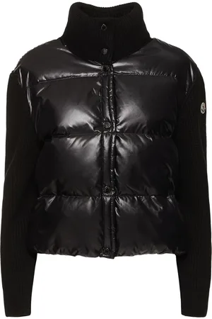 Moncler Piumino Cardigan In Lana E Nylon
