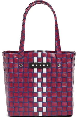 Marni Borsa Bicolor Intrecciata Con Patch Logo