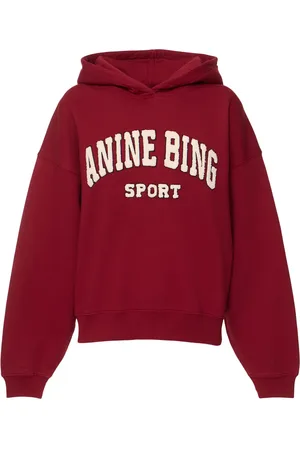 ANINE BING Felpa Alec In Cotone Con Cappuccio E Logo