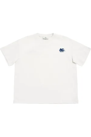 Etro T-shirt In Jersey Di Cotone Con Ricamo