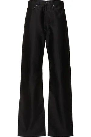 Maison Margiela Jeans Larghi Vita Alta In Denim Di Cotone