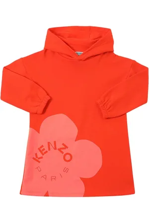 Kenzo Vestito In Felpa Di Cotone Con Stampa