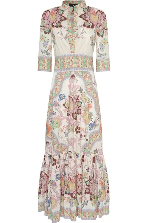 Etro Vestito Mini In Misto Cotone Con Stampa
