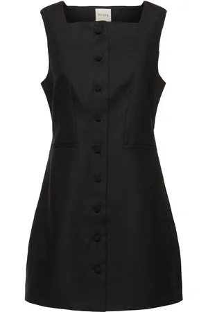 POSSE Vestito Rio In Lino Con Bottoni