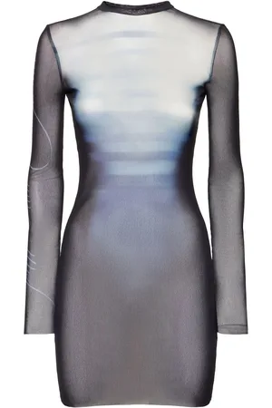 Jean Paul Gaultier Mini Abito Le Mâle In Mesh Stampato