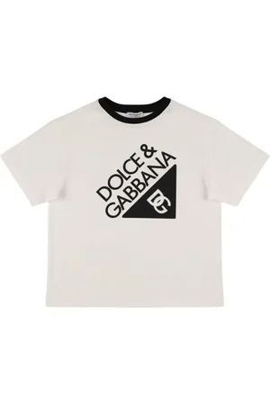 Dolce & Gabbana T-shirt In Jersey Di Cotone Stampato Con Logo