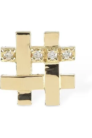 DELFINA DELETTREZ Orecchino Singolo 1987 In Oro 18kt / Diamanti