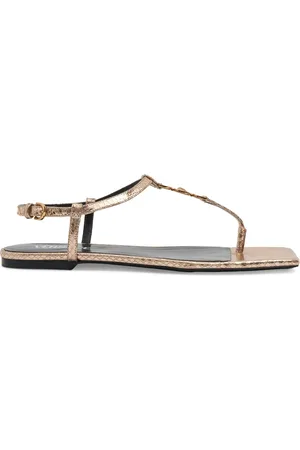 VERSACE Sandali In Pelle Lamé