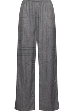 Totême Pantaloni Pigiama In Flanella Monogram