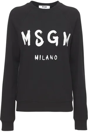 Msgm Felpa In Cotone Con Logo