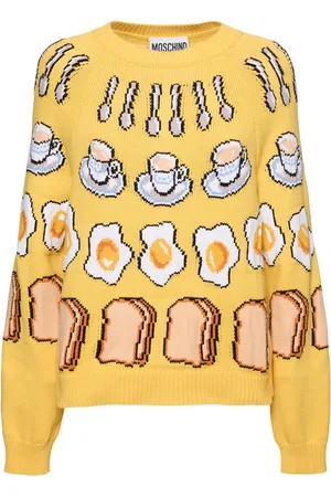 Moschino Maglia In Misto Cotone Con Ricami