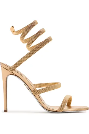 RENE CAOVILLA Sandali In Pelle E Metallo 105mm