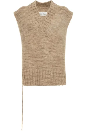 Maison Margiela Gilet In Maglia Di Misto Alpaca