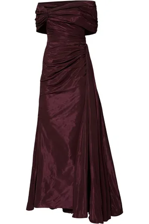 Zuhair Murad Vestito In Faille Drappeggiato Con Spalle Scoperte