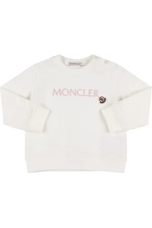 Moncler Felpa In Cotone Con Ricamo Logo