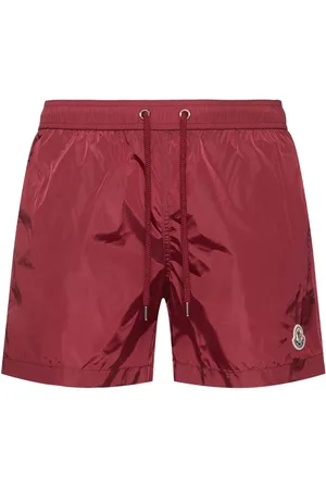 Moncler Shorts Mare In Nylon Con Patch Logo