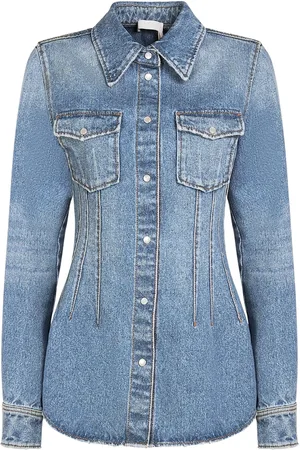 Chloé Camicia In Denim Di Cotone E Canapa